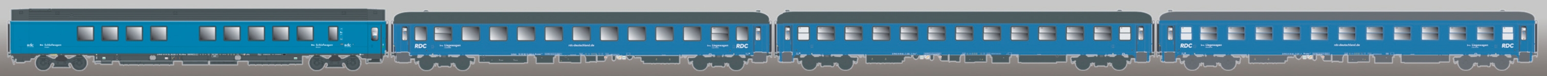 ACME 55312 - H0 - 4-tlg. Set Personenwagen BTE AutoReiseZug, RDC, Ep. VI